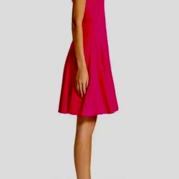Rebecca Taylor Hot Pink Fit & Flare Mini Dress 4 - Picture 3 of 6